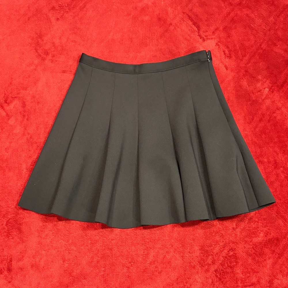 Abercrombie & Fitch Black Pleated Skater Skirt